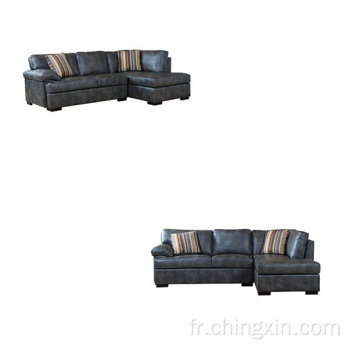 Le sofa faisant le coin en cuir synthétique place le sofa de salon place des meubles